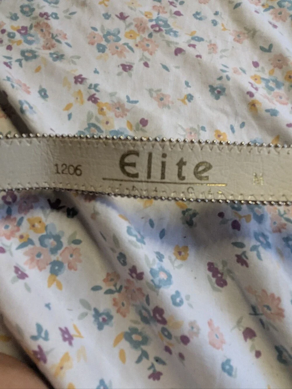 Women's Elite Striped Pastel Fabric Belt with Decorative Silver Buckle